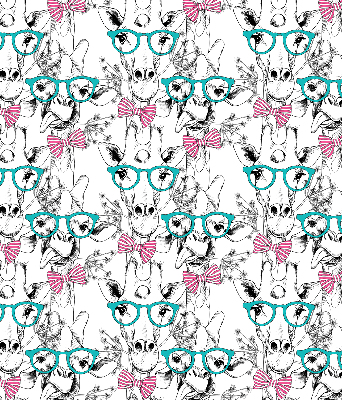 Blackout roller blind for window Giraffe with glasses