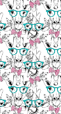 Blackout roller blind for window Giraffe with glasses