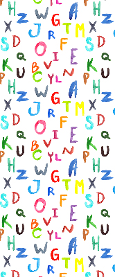 Fabric roller blind for window Colorful letters