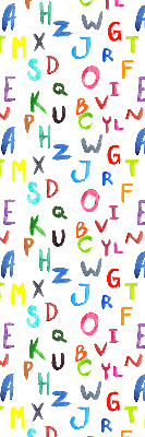 Fabric roller blind for window Colorful letters