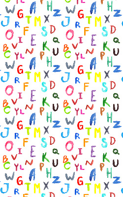 Fabric roller blind for window Colorful letters