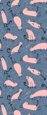 Blackout roller blind for window Pink cats