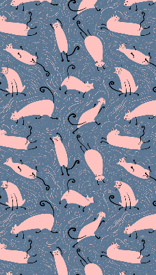 Blackout roller blind for window Pink cats