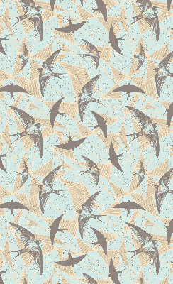Fabric roller blind for window Swallows