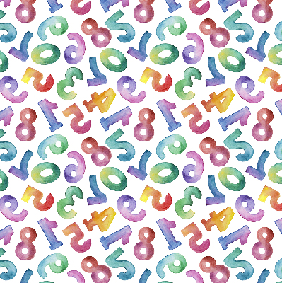 Blackout roller blind Colorful numbers