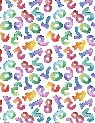 Blackout roller blind Colorful numbers