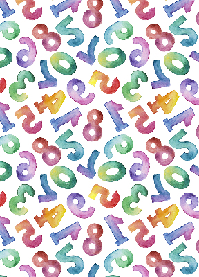 Blackout roller blind Colorful numbers