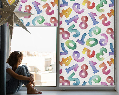 Blackout roller blind Colorful numbers
