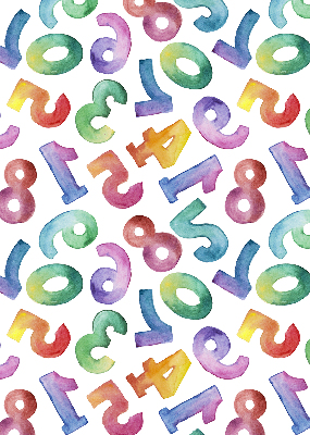 Blackout roller blind Colorful numbers