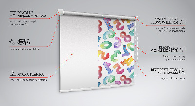 Blackout roller blind Colorful numbers
