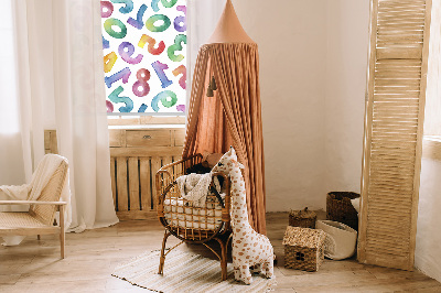 Blackout roller blind Colorful numbers