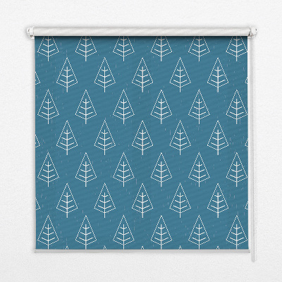 Blackout roller blind for window Trees in the rain