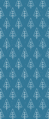 Blackout roller blind for window Trees in the rain