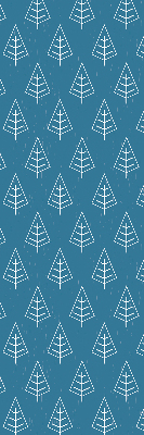 Blackout roller blind for window Trees in the rain
