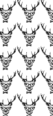 Fabric roller blind for window Reindeer with glasses