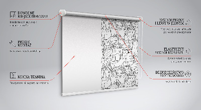 Blackout roller blind Drawn cats