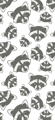 Blackout roller blind for window Drawn raccoons