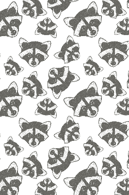 Blackout roller blind for window Drawn raccoons