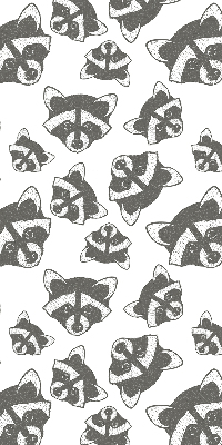 Blackout roller blind for window Drawn raccoons