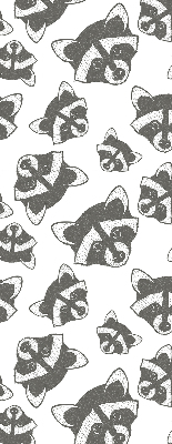 Blackout roller blind for window Drawn raccoons