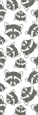 Blackout roller blind for window Drawn raccoons