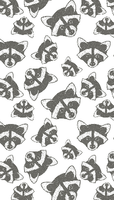 Blackout roller blind for window Drawn raccoons