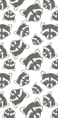 Blackout roller blind for window Drawn raccoons