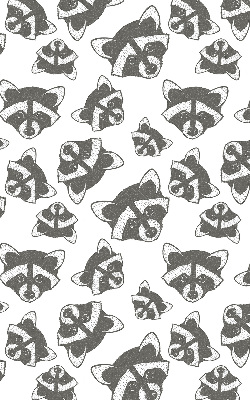 Blackout roller blind for window Drawn raccoons