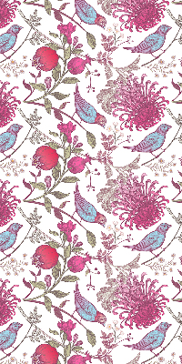 Blackout roller blind Colorful birds among the flowers