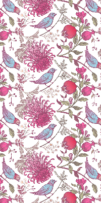 Blackout roller blind Colorful birds among the flowers