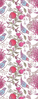 Blackout roller blind Colorful birds among the flowers