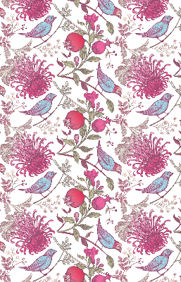 Blackout roller blind Colorful birds among the flowers