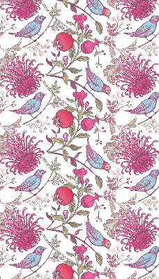 Blackout roller blind Colorful birds among the flowers