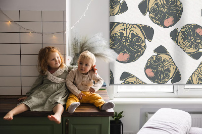 Fabric roller blind for window Bulldogs