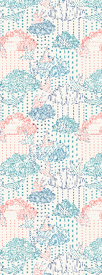 Blackout roller blind Colorful clouds with patterns