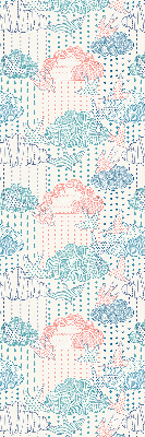 Blackout roller blind Colorful clouds with patterns
