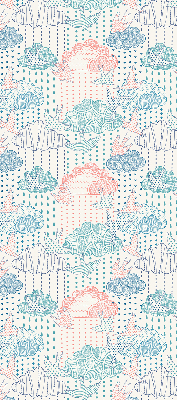 Blackout roller blind Colorful clouds with patterns