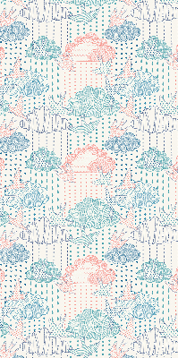 Blackout roller blind Colorful clouds with patterns