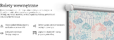 Blackout roller blind Colorful clouds with patterns