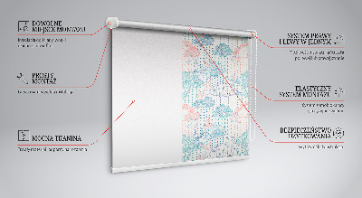 Blackout roller blind Colorful clouds with patterns