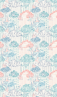 Blackout roller blind Colorful clouds with patterns