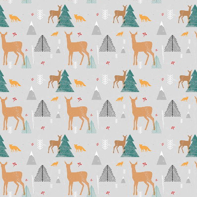 Blackout roller blind for window Roe deer in the forest