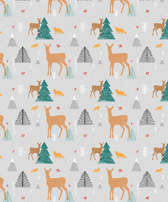 Blackout roller blind for window Roe deer in the forest
