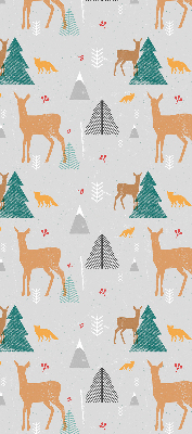 Blackout roller blind for window Roe deer in the forest