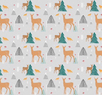 Blackout roller blind for window Roe deer in the forest