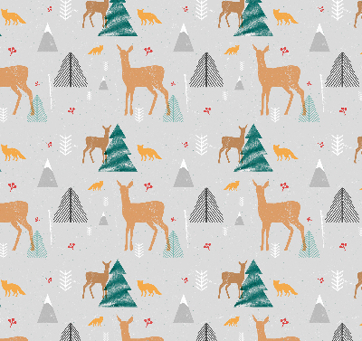 Blackout roller blind for window Roe deer in the forest