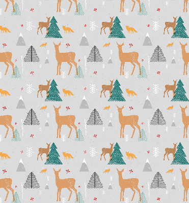 Blackout roller blind for window Roe deer in the forest