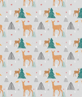 Blackout roller blind for window Roe deer in the forest