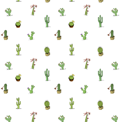 Fabric roller blind for window Cacti