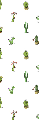 Fabric roller blind for window Cacti